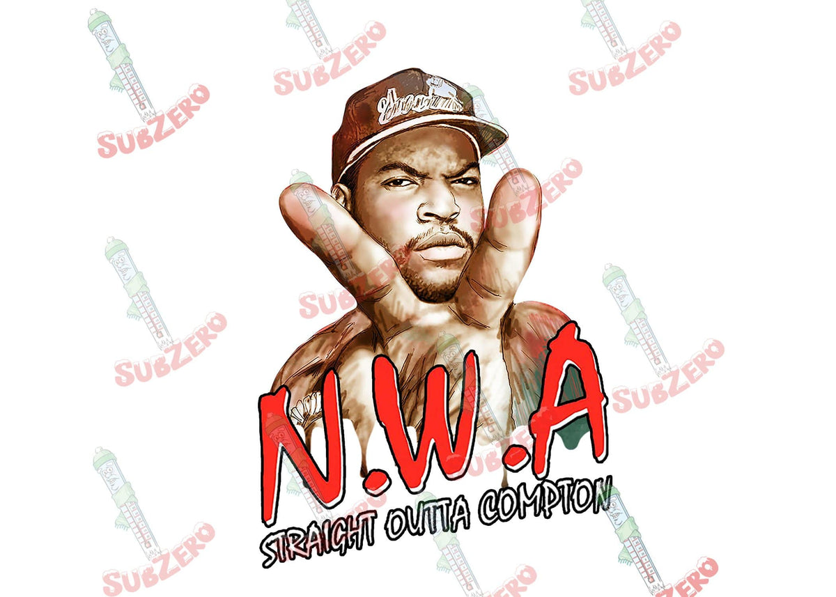 NWA Straight out of Compton Rapper sublimation ready to press heat