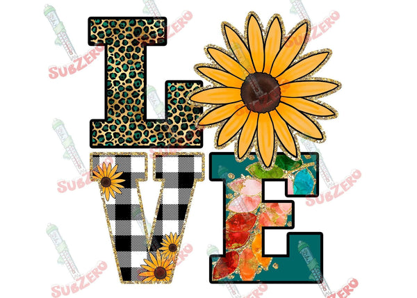 Sublimation Transfer Sublimation Prints Fall Love Sunflower  ready to press sublimation heat press transfer  beautiful colors Subzero Sublimations