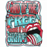 Land of the free because of the brave ready to press sublimation transfer patriotic free pocket with 8.5" or larger