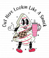 Out here looking like a snack Christmas Cake ready to press sublimation transfer