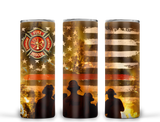 Fireman Firefighter   Ready to Press Tumbler Transfer 20oz Straight and Tapered