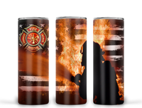 Fireman Firefighter   Ready to Press Tumbler Transfer 20oz Straight and Tapered