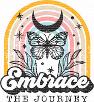 Embrace the Journey ready to press sublimation transfer Hippie Vibe