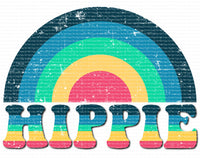 Retro Hippie Rainbow ready to press sublimation transfer