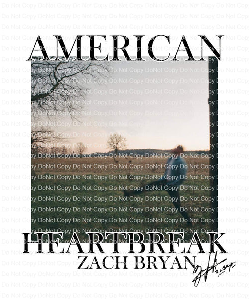 American Sweethart Heartbreak Sublimation Transfer