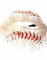 Baseball Lips Ready to Press Sublimation Transfer
