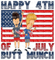 90's adult cartoon Happy 4th July ready to press sublimation transfer