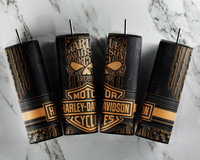 Classic Motorcycle Ready to Press Tumbler Transfer 20oz Straight and Tapered