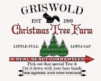 Griswolds Christmas Tree Farm Ready to press sublimation transfer