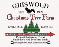 Griswolds Christmas Tree Farm Ready to press sublimation transfer