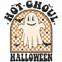 Hot ghouls retro Halloween Ready to Press sublimation transfer
