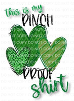 Pinch proofshirt St Patricks day ready to press sublimation heat transfer