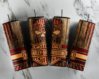 Classic Motorcycle Ready to Press Tumbler Transfer 20oz Straight and Tapered