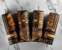 Classic Motorcycle Ready to Press Tumbler Transfer 20oz Straight and Tapered