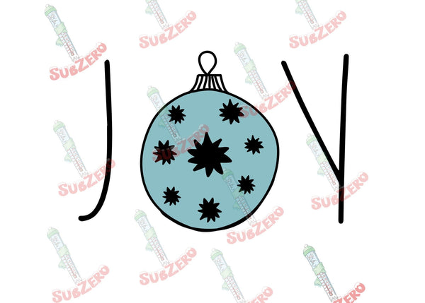 Sublimation Transfer Sublimation Prints Joy Christmas ready to press sublimation heat transfer Christmas ornament Joy Subzero Sublimations