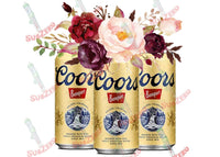 Sublimation Transfer Sublimation Prints BOHO Coors Banquet Beer with flowers Ready to press sublimation heat transfer Subzero Sublimations