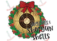 Sublimation Transfer Sublimation Prints Jingle Bells Shotgun Shells ready to press sublimation transfer Christmas Subzero Sublimations