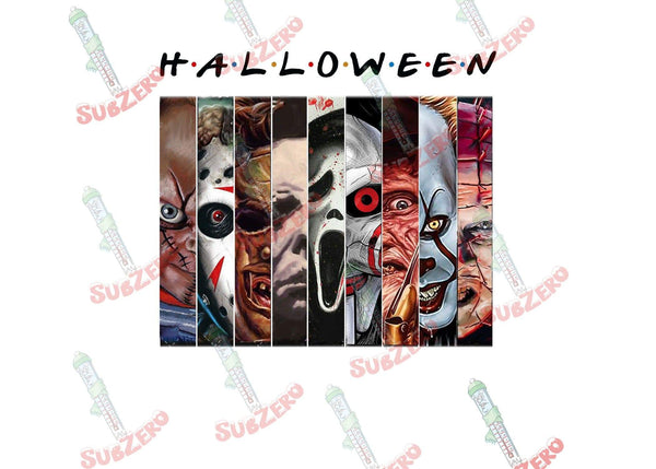 Sublimation Transfer Sublimation Prints Spliced Horror faces ready to press sublimation transfer Freddie  jason michael chucky pinhead IT Subzero Sublimations