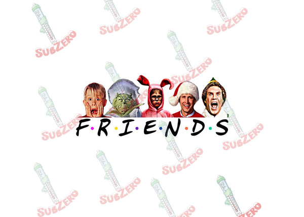 Sublimation Transfer Sublimation Prints Friends Christmas ready to press sublimation transfer Christmas movie favorites Subzero Sublimations