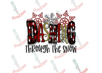 Sublimation Transfer Sublimation Prints Dashing through the snow  Christmas ready to press sublimation heat transfer buffalo plaid Subzero Sublimations