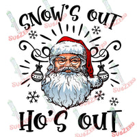 Sublimation Transfer Sublimation Prints Snow's out Ho's out ready to press sublimation transfer  Christmas funny adult humor Subzero Sublimations
