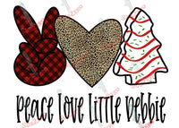 Sublimation Transfer Sublimation Prints Peace Love Little Debbie ready to press sublimation heat transfer Subzero Sublimations