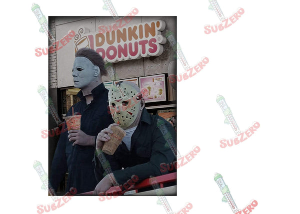 Sublimation Transfer Sublimation Prints Jason and Michael enjoying their  doughnuts and coffee Ready to press sublimation transfer  Dunkin Subzero Sublimations