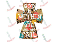 Sublimation Transfer Sublimation Prints God Is Within Her She Will Not Fail Ready To Press Sublimation Heat Press Subzero Sublimations