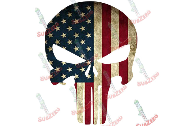 Sublimation Prints American Flag Punisher Ready to press sublimation heat transfer Subzero Sublimations