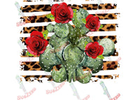Sublimation Transfer Sublimation Prints Leopard Cactus distressed Vintage Western Style ready to press heat  transfer Western Subzero Sublimations