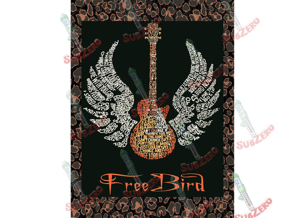 Sublimation Transfer Sublimation Prints Cheetah Print guitar free bird lyrics   Ready to press sublimation heat transfer Subzero Sublimations