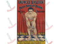 Sublimation Prints Vintage Houdini magician Ready to press sublimation heat transfer vintage magician poster Subzero Sublimations