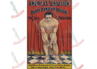 Sublimation Prints Vintage Houdini magician Ready to press sublimation heat transfer vintage magician poster Subzero Sublimations
