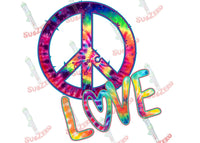 Sublimation Transfer Sublimation Prints Tie Dye Peace Love  ready to press sublimation heat transfer Subzero Sublimations