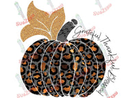 Sublimation Transfer Sublimation Prints Grateful Thankful Blessed gray and leopard pumpkin ready to press sublimation heat  transfer Subzero Sublimations
