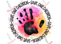 Sublimation Transfer Sublimation Prints Save our children ready to press sublimation heat press transfers stop human trafficking Subzero Sublimations