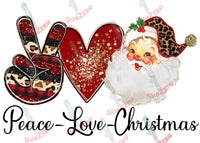 Sublimation Transfer Sublimation Prints Peace Love Christmas ready to press sublimation heat transfer Subzero Sublimations