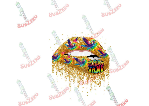 Sublimation Transfer Sublimation Prints Mary Jane glitter lips with drip ready to press sublimation transfer for shirt makers  DIY heat transfer Subzero Sublimations
