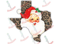 Sublimation Transfer Sublimation Prints Leopard print State with Santa Santa ready to press sublimation transfer Santa Clause Christmas St Nicholas Subzero Sublimations