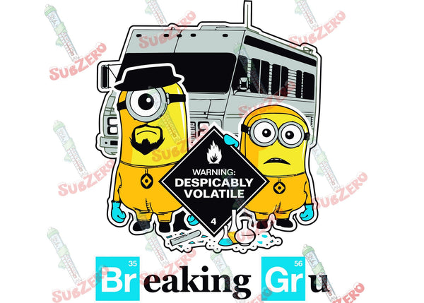 Sublimation Transfer Sublimation Prints Despicably violatile breaking gru minions ready to press sublimation transfer for shirt makers DIY heat transfer breaking bad walter Subzero Sublimations