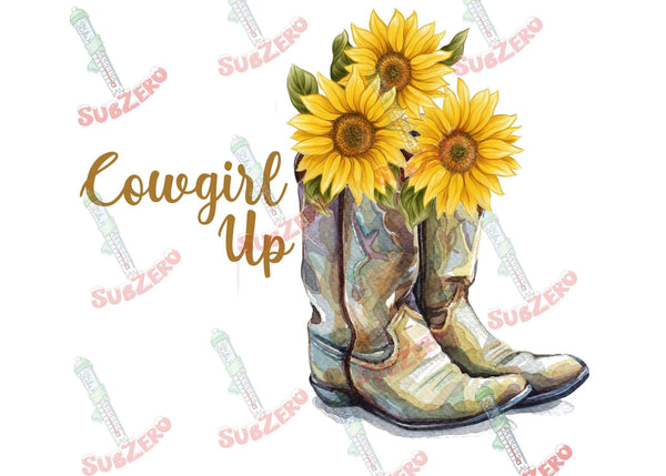 Sublimation Transfer Sublimation Prints Cowgirl Up ready to press sublimation heat transfer Country Boots Subzero Sublimations