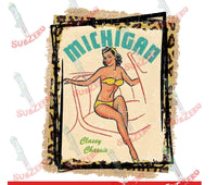 Sublimation Transfer Sublimation Prints State Vintage pin up girl postcard ready to press sublimation transfer Subzero Sublimations
