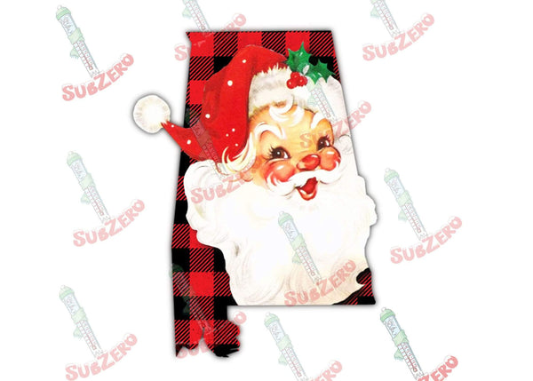 Sublimation Transfer Sublimation Prints Alabama State with Santa ready to press sublimation transfer Subzero Sublimations