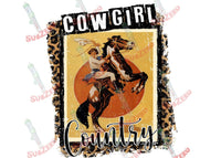 Sublimation Transfer Sublimation Prints Cowgirl Country Ready to press sublimation heat press transfer vintage poster style cowgirl country western Subzero Sublimations