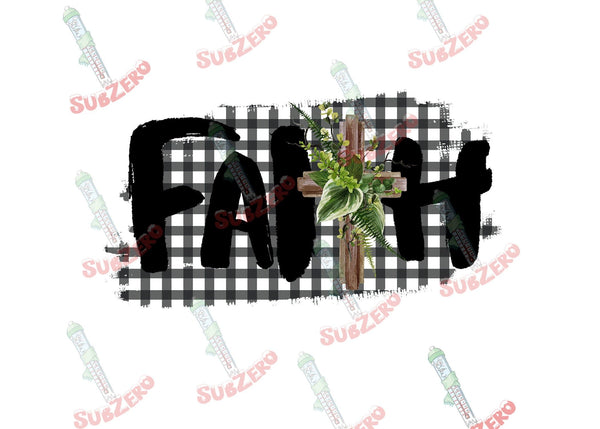 Sublimation Transfer Sublimation Prints Faith  Cross Ready to press sublimation transfer Subzero Sublimations