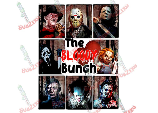 Sublimation Transfer Sublimation Prints the Bloody Bunch  sublimation transfer Freddie  jason michael scream chucky Subzero Sublimations