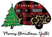 Sublimation Transfer Sublimation Prints Christmas Camper ready to press sublimation transfer Merry christmas yall Subzero Sublimations