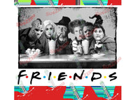 Sublimation Transfer Sublimation Prints Halloween Friends hanging out having milkshakes sublimation ready to press heat transfer Freddie  jason michael witches Subzero Sublimations