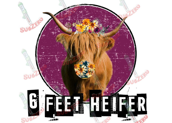 Sublimation Transfer Sublimation Prints 6ft Heifer Ready to press sublimation heat transfer social distancing Subzero Sublimations