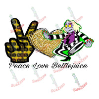 Sublimation Transfer Sublimation Prints Halloween Peace Love Beetlejuice sublimation ready to press heat  transfer   Halloween To Classic Movie Subzero Sublimations